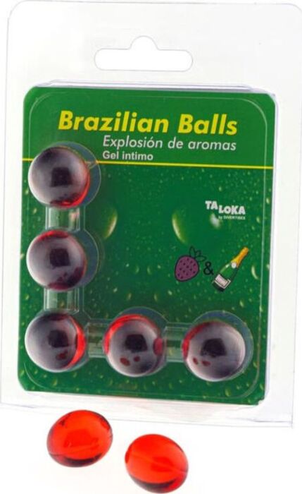 Gel Íntimo Brazilian Balls Fresas & Champán Gel Íntimo Brazilian Balls Fresas & Champán