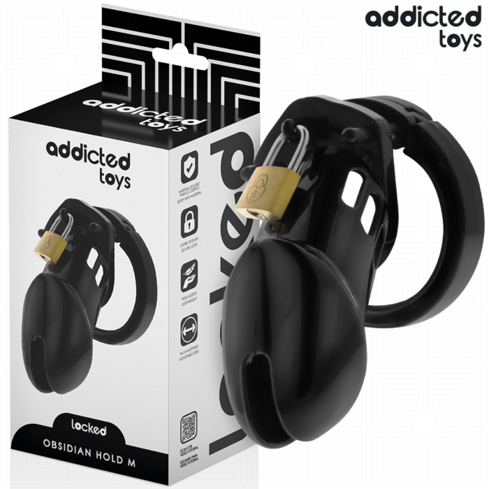 Jaula para pene Addicted Toys Locked Obsidian M