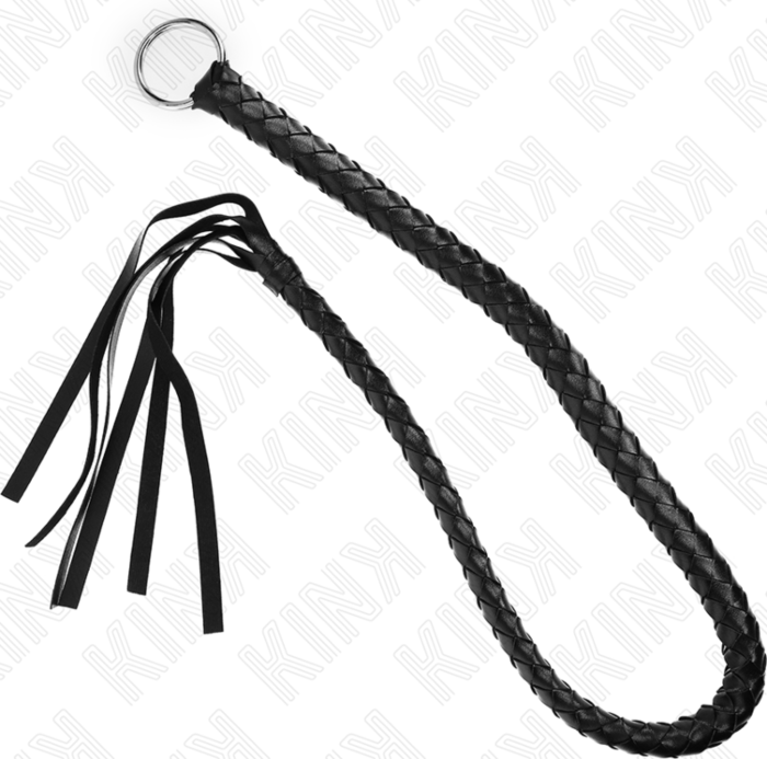 Látigo KINK 65 cm Negro con Anillo de Mano
