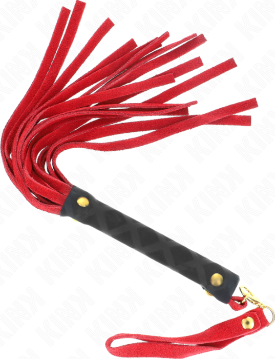 Látigo Mini KINK Piel de Ante Rojo 30 cm Látigo Mini KINK Piel de Ante Rojo 30 cm