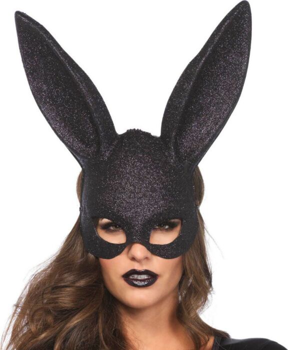 Leg avenue mascara grande orejitas de conejo negra con purpurina Leg avenue mascara grande orejitas de conejo negra con purpurina