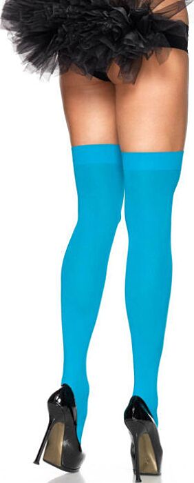 Leg avenue medias opacas de nylon azul neon