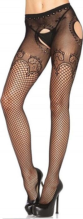 Leg avenue pantie en red bordada negro elegante Leg avenue pantie en red bordada negro elegante