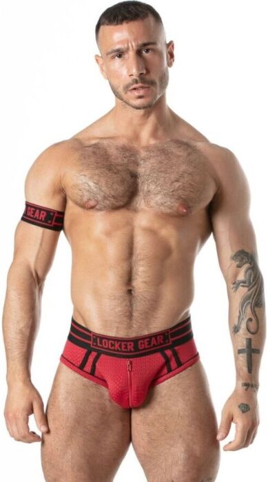LOCKER GEAR SPORT MESH JOCK BRIEF rood XL