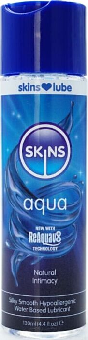 Glijmiddel SKINS Aqua 130 ml waterbasis Glijmiddel SKINS Aqua 130 ml waterbasis