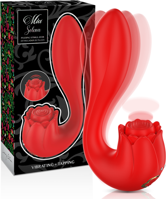 MIA - SELENA ESTIMULADOR VIBRATING + TAPPING ROJO MIA - SELENA ESTIMULADOR VIBRATING + TAPPING ROJO