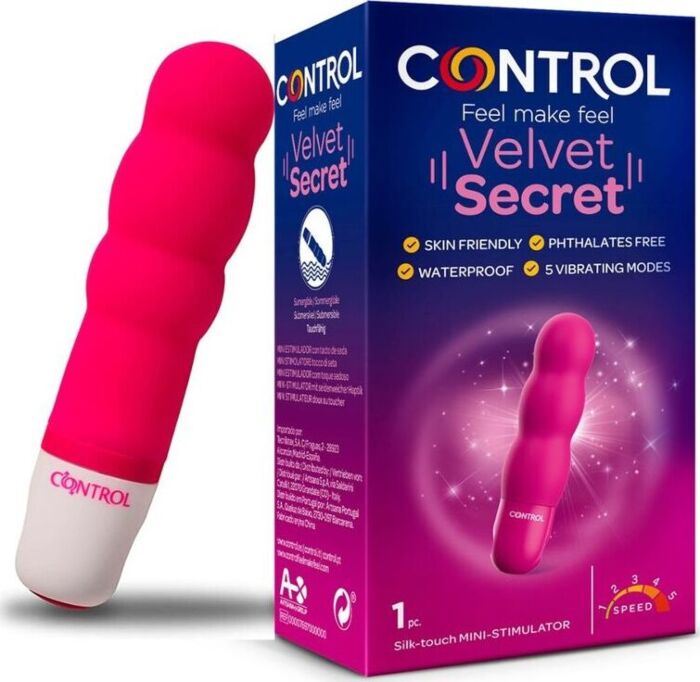Mini vibrator CONTROL Velvet Secret met drie bollen Mini vibrator CONTROL Velvet Secret met drie bollen