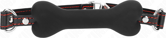 Mordaza BDSM KINK 12 cm Silicona Negra