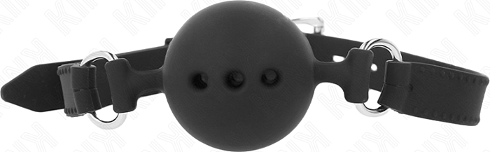 Mordaza KINK Silicona Negra Ajustable 55x2cm