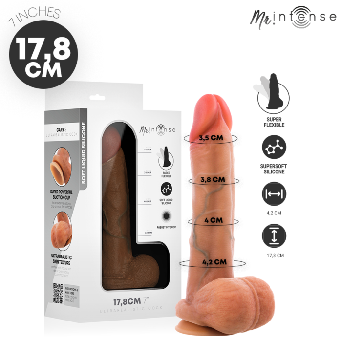 MR INTENSE - GARY S ULTRA-REALISTIC SILICONE COCK WITH TESTICLES 17.8 CM -Ø- 4.2 CM MR INTENSE - GARY S ULTRA-REALISTIC SILICONE COCK WITH TESTICLES 17.8 CM -Ø- 4.2 CM