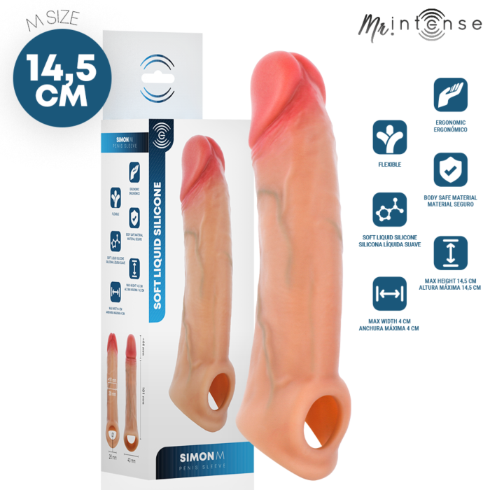 MR INTENSE - SIMON M SILICONE PENIS SLEEVE 14.5 CM -Ø- 4 CM MR INTENSE - SIMON M SILICONE PENIS SLEEVE 14.5 CM -Ø- 4 CM