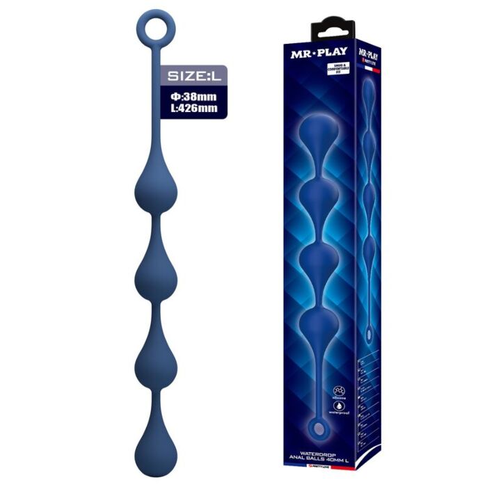 MR PLAY - BLUE SILICONE ANAL BEADS SIZE L 42.6 CM MR PLAY - BLUE SILICONE ANAL BEADS SIZE L 42.6 CM