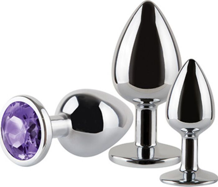 Pack van 3 metalen anaaltpluggen S Pleasures Metal MAX