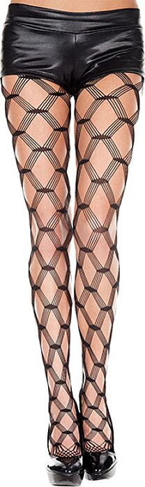 Visnet panty Music Legs met grove structuur Visnet panty Music Legs met grove structuur