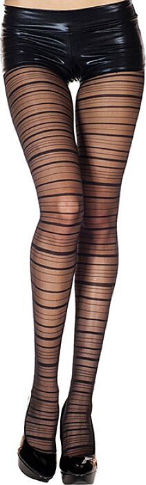 Panty Music Legs met horizontale strepen