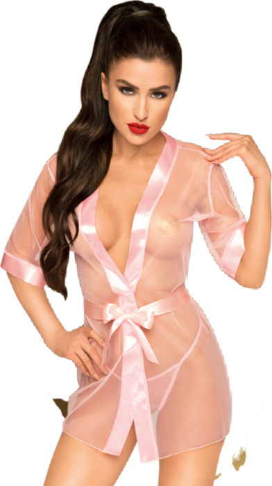Penthouse Midnight Mirage Peignoir rosa XL