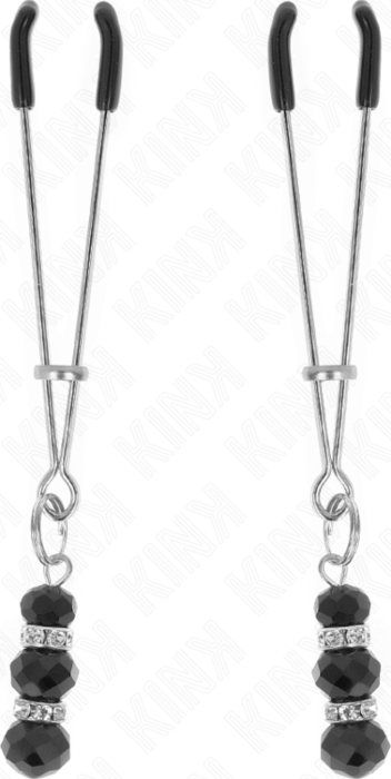 Pinzas para Pezones KINK Fina Triple Bola Vidrio Pinzas para Pezones KINK Fina Triple Bola Vidrio