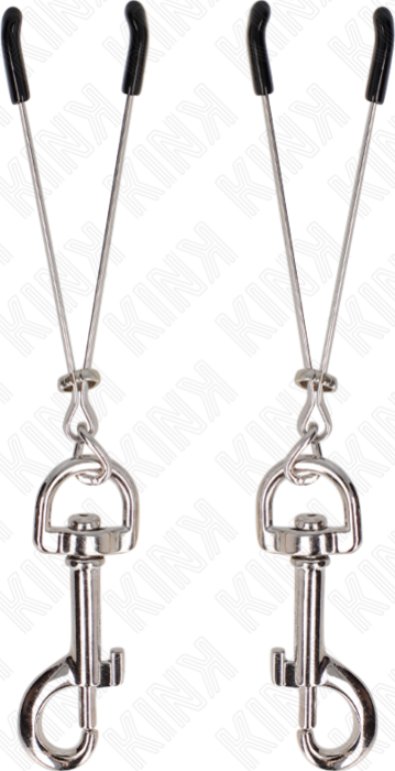 Pinzas para Pezones KINK Gancho Plateado 7 cm