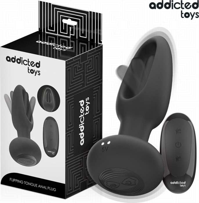 Plug Anal Addicted Toys Lengua Vibradora Control Remoto