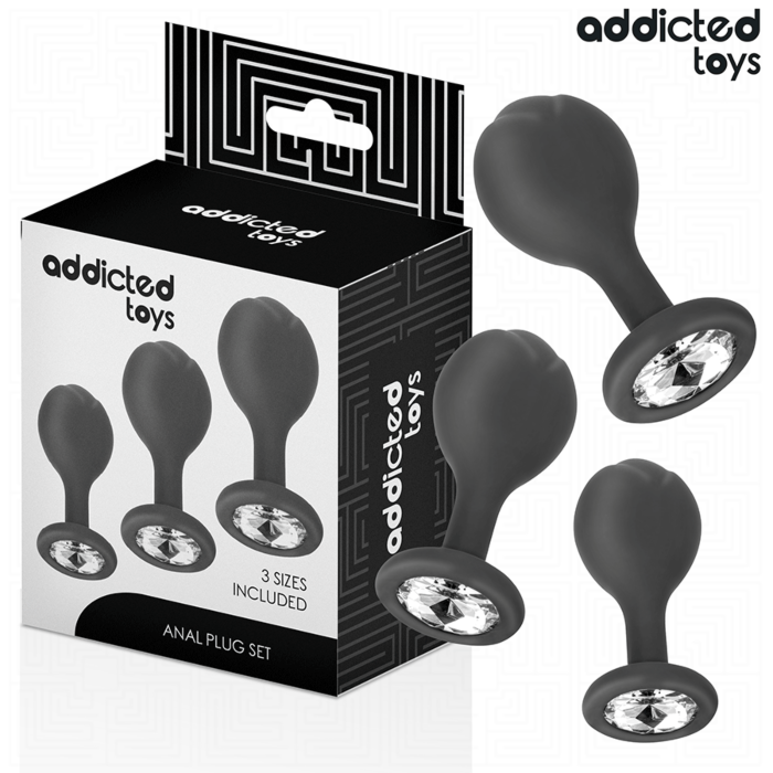 Plug Anal Addicted Toys Set 3 Silicona Joya