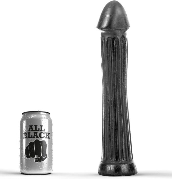 Plug anal ALL BLACK 31 CM met diepere groeven Plug anal ALL BLACK 31 CM met diepere groeven