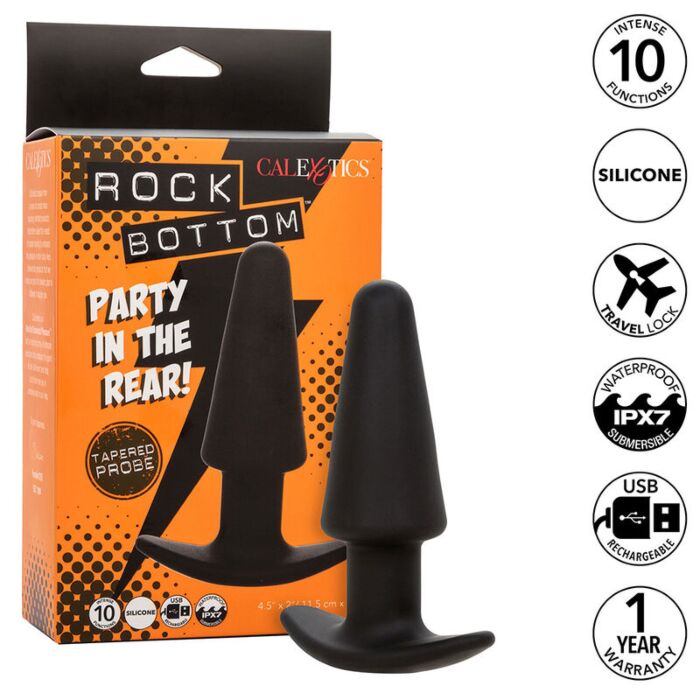 Plug Anale CALEXOTICS Rock Bottom met 10 Vibraties