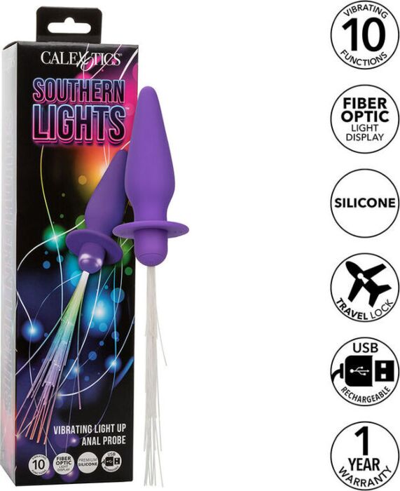 Plug Anal CalExotics Southern Lights con Luces Plug Anal CalExotics Southern Lights con Luces