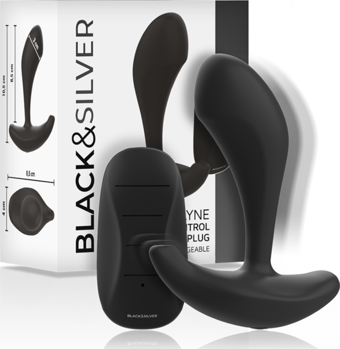 Anale plug BLACK&SILVER Dwayne met afstandsbediening Anale plug BLACK&SILVER Dwayne met afstandsbediening