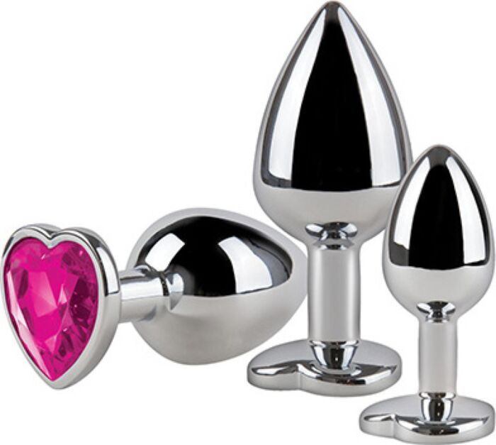 Buttplugs S Pleasures Metal LIA pack van 3