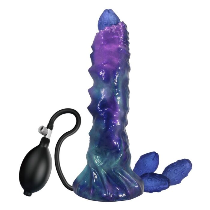 POWER MONSTERS - DUSKWALKER SENTINEL TRICOLOR INFLATABLE FANTASY SILICONE DILDO 23 CM Ø 5 CM POWER MONSTERS - DUSKWALKER SENTINEL TRICOLOR INFLATABLE FANTASY SILICONE DILDO 23 CM Ø 5 CM