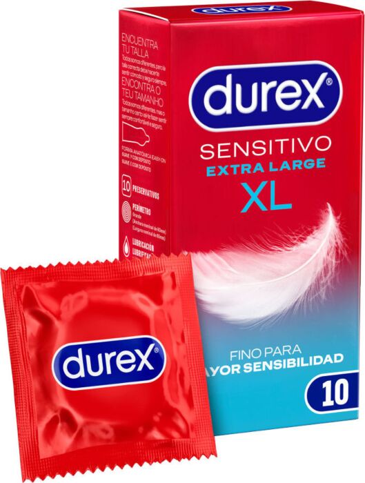 Preservativos Durex XL Sensitivo 10uds Preservativos Durex XL Sensitivo 10uds