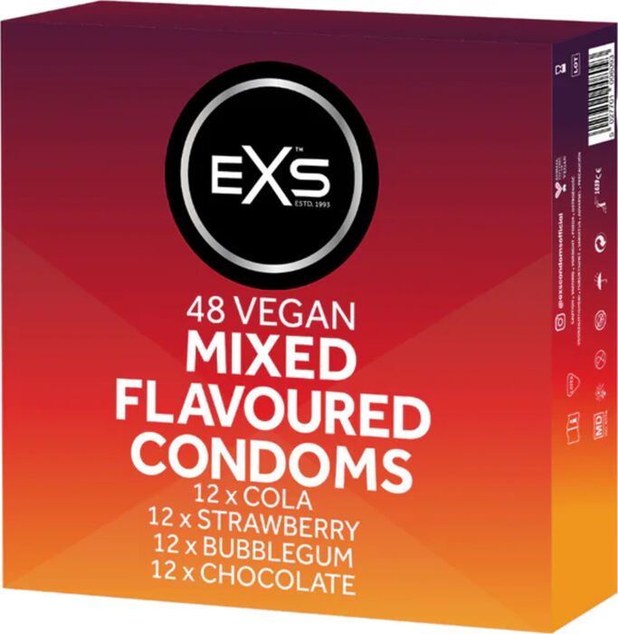 Condooms EXS Mixed flavours 48s – 4 smaken pack