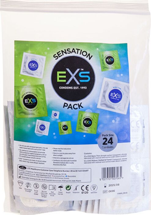 Exs Sensation Pack condooms — 24 stuks mix Exs Sensation Pack condooms — 24 stuks mix
