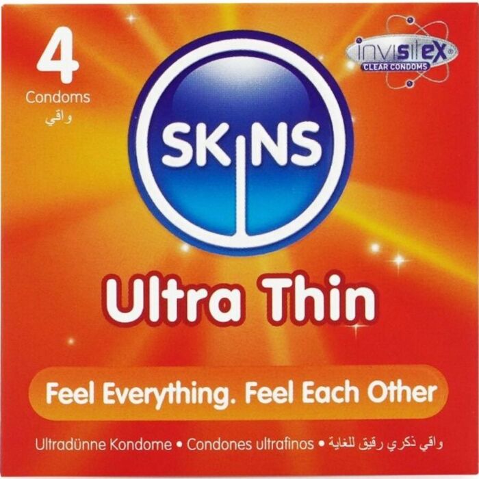 Preservativos Skins Ultra Finos Pack 4 - Sensación Única