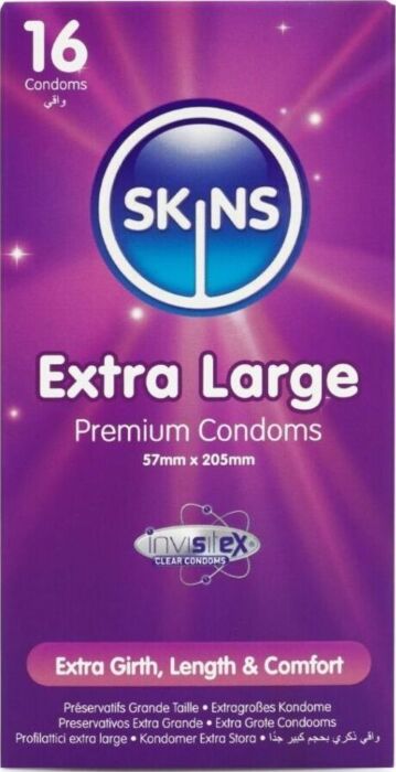 Preservativos Skins XL Pack 16 - Comodidad Extra