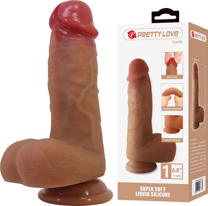 Dildo Pretty Love Curtis met ventosa en realistisch ontwerp Dildo Pretty Love Curtis met ventosa en realistisch ontwerp