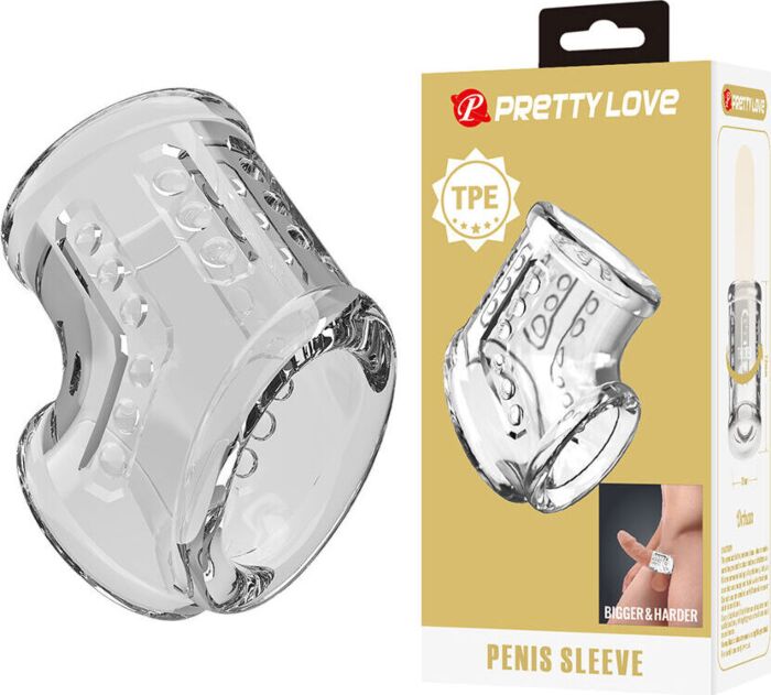 Funda Penis Pretty Love - Korte Transparante Sleeve Funda Penis Pretty Love - Korte Transparante Sleeve