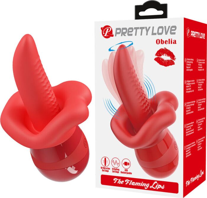 Stimulator Pretty Love Obelia met beweegbare tong Stimulator Pretty Love Obelia met beweegbare tong