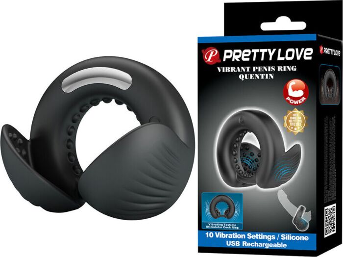 Ring Pretty Love Quentin met testikelstimulator Ring Pretty Love Quentin met testikelstimulator