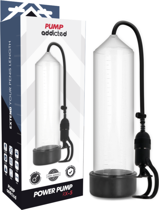 PUMP ADDICTED BOMBA ERECCIÃN RX5 TRANSPARENTE