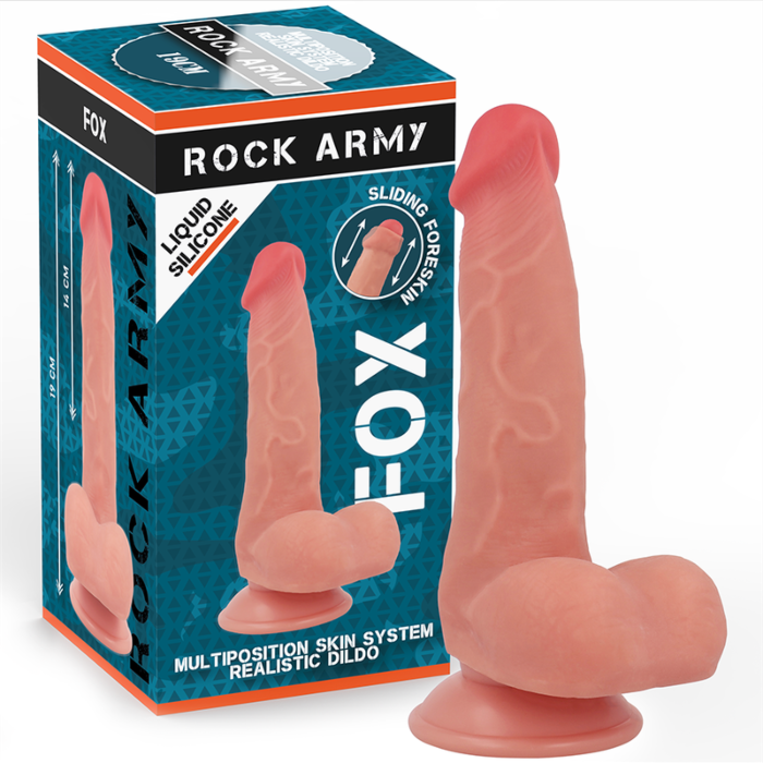 Dildo Rock Army Fox 19 cm met vacuümbasis
