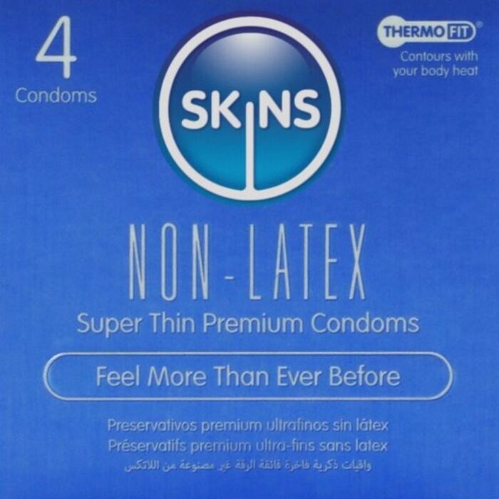 SKINS - LATEX-FREE CONDOMS PACK OF 4 SKINS - LATEX-FREE CONDOMS PACK OF 4