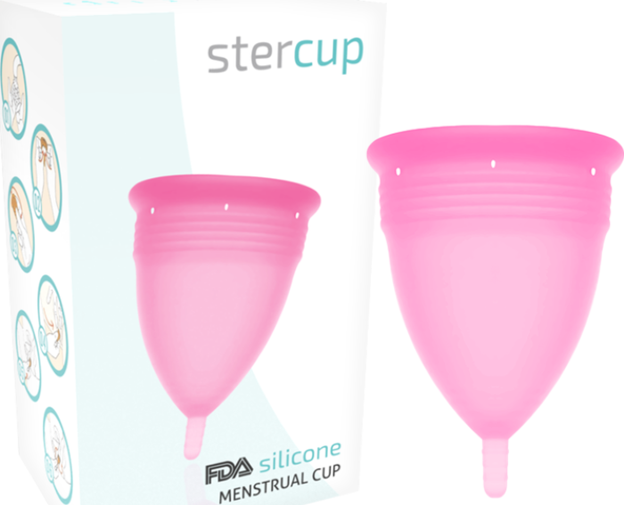 Stercup copa menstrual fda silicone  talla l rosa