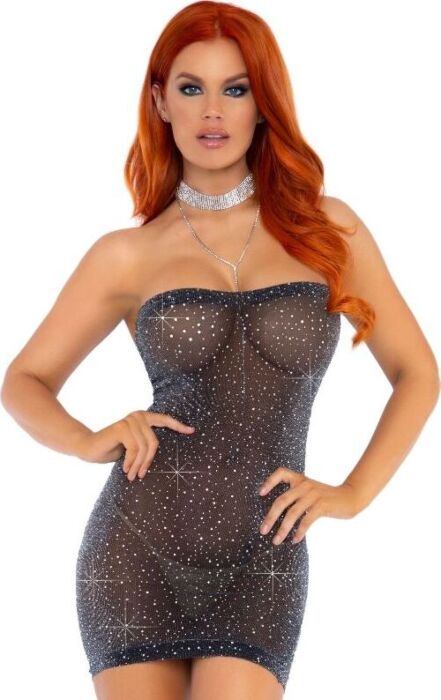 Kokerjurk Leg Avenue van lurex met strass