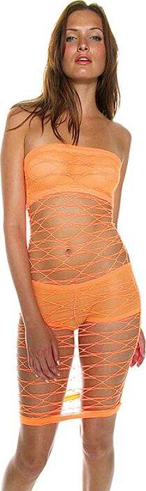 VESTIDO RED LYCRA C/HOTPANTS NARANJA VESTIDO RED LYCRA C/HOTPANTS NARANJA