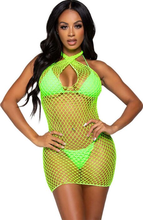 Vestido Rejilla Verde Leg Avenue Seductor Vestido Rejilla Verde Leg Avenue Seductor