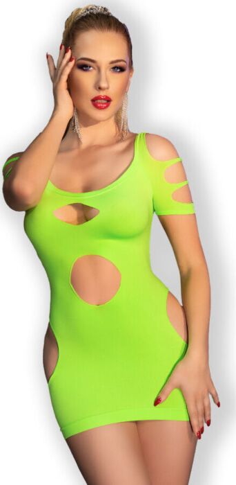 Vestido Sexy Chilirose CR 4671 Verde Sin Costuras