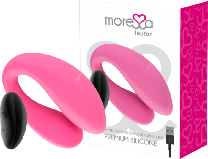 Vibrador Moressa Lauren Control Remoto Doble Placer Vibrador Moressa Lauren Control Remoto Doble Placer