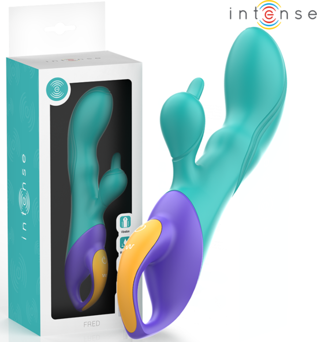 Vibrador Rabbit Intense Fred Azul Estimulante Vibrador Rabbit Intense Fred Azul Estimulante