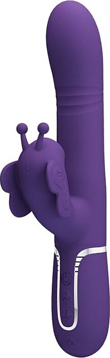 Vibrador Rabbit Pretty Love Mariposa Morado 4 en 1